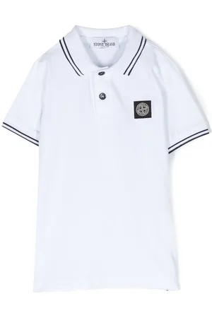 Stone Island Compass-patch tipped polo shirt