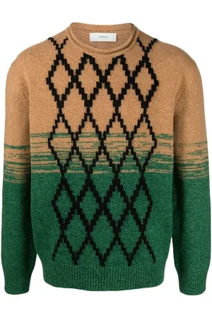 PRINGLE OF SCOTLAND Argle-knit crew-neck jumper