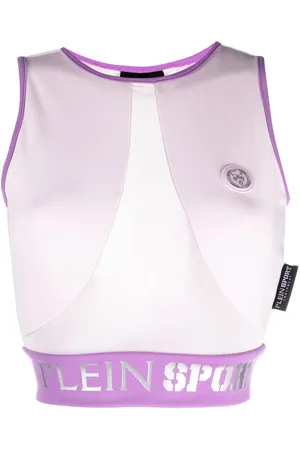 Philipp Plein Logo waistband cotton crop top