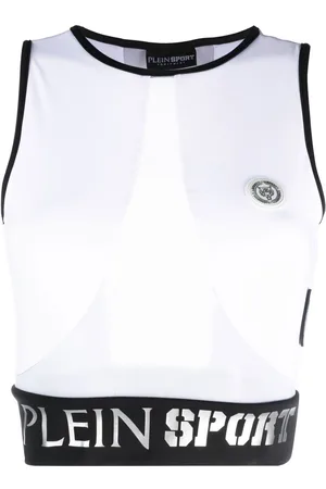 Philipp Plein Logo waistband cotton crop top