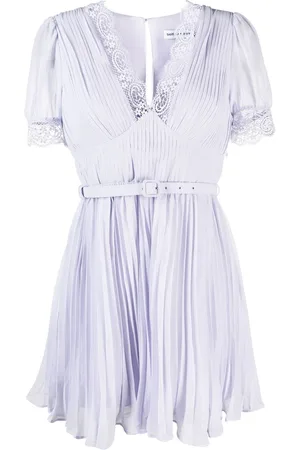 Self-Portrait Lace-trim minidress