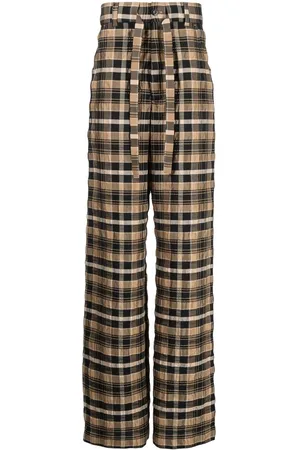 Nanushka Check-print straight-leg trousers