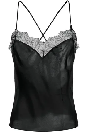 MAISON CLOSE Rendez-Vous lace-trim silk camisole