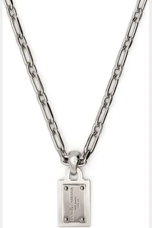 Dolce & Gabbana Logo-pendant chain-link necklace