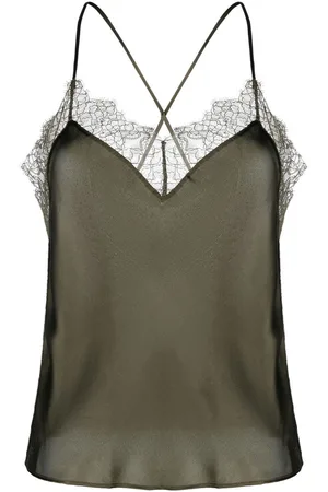 MAISON CLOSE Rendez-Vous lace-trim silk camisole
