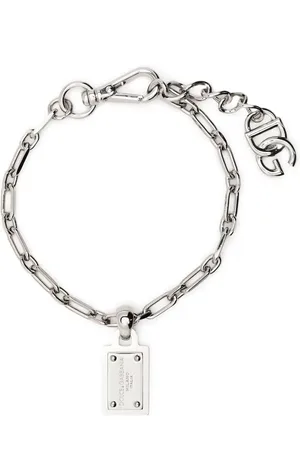 Dolce & Gabbana Logo-tag chain-link bracelet