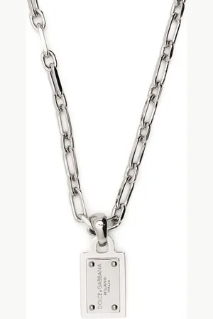 Dolce & Gabbana Logo-pendant chain-link necklace