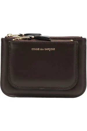 Comme des Garçons Double-compartment leather wallet