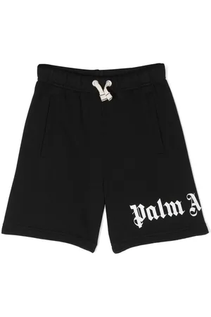Palm Angels Logo print cotton shorts