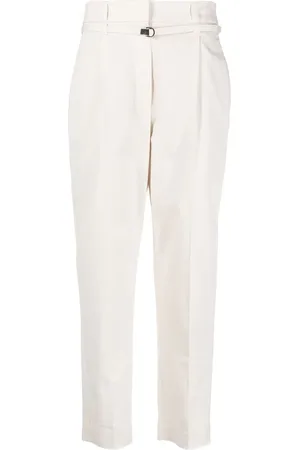 Brunello Cucinelli women's khaki cotton trousers – Loop Generation