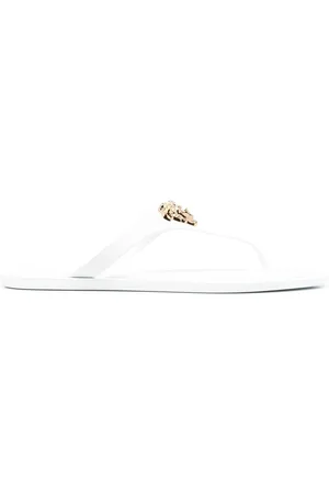 VERSACE La Medusa Flat Sandals | Black Women's Sandals | YOOX