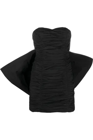 ROTATE Bow-detail pleated minidress