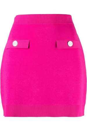 Michael Kors Logo-embossed buttoned miniskirt
