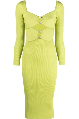 Self-Portrait Long-sleeve knitted dress