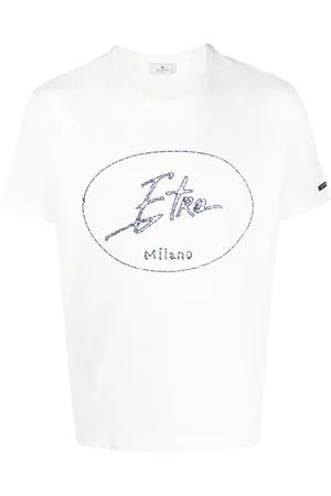 Etro Logo-embroidered cotton T-shirt