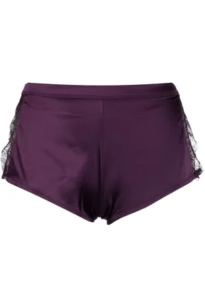 MAISON CLOSE Villa satin mini shorts