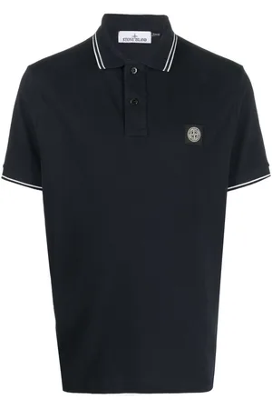 Stone Island Compass-patch tipped polo shirt
