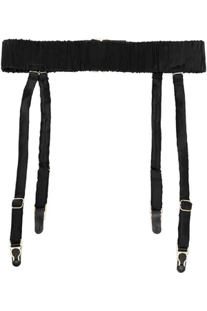 MAISON CLOSE Smocked-waist garter belt