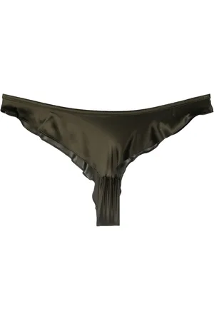 MAISON CLOSE Flared satin-finish briefs