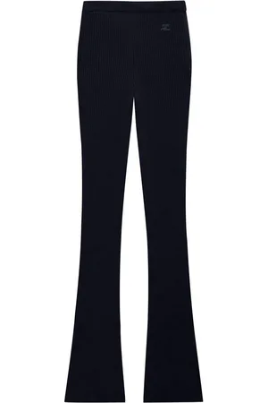 Courrèges Ribbed flared-leg trousers