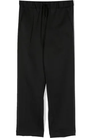 Maison Margiela Logo-embroidered straight-leg trousers