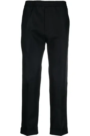 Suit Supply turn-up trousers with suspender applications. Colored whit –  EcoGents