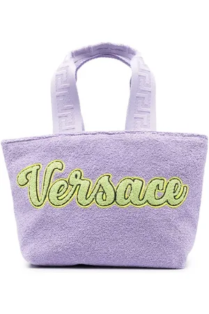 Versace Bowling Logo-Patch Tote Bag