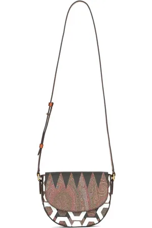 Etro Pegaso Floral Studded Saddle Shoulder Bag