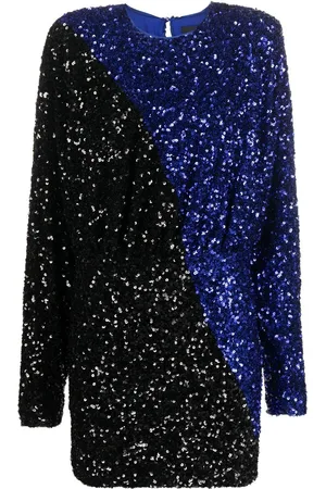 ROTATE Two-tone sequin minidress