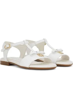 Dolce & Gabbana DG-logo patent leather sandals