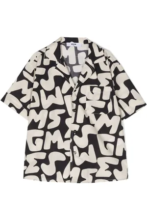 Msgm Logo-print cotton shirt