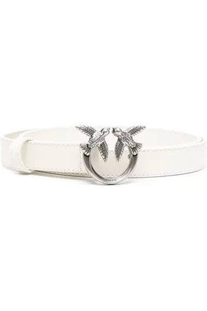 Pinko Love Berry logo-plaque leather belt
