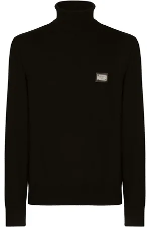 Dolce & Gabbana Logo-tag roll-neck wool jumper