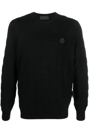 Philipp Plein Logo-patch crew neck jumper