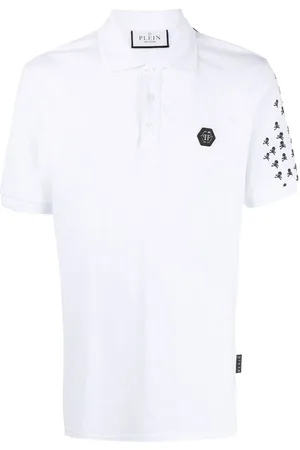 Philipp Plein Skull and Bones cotton polo shirt