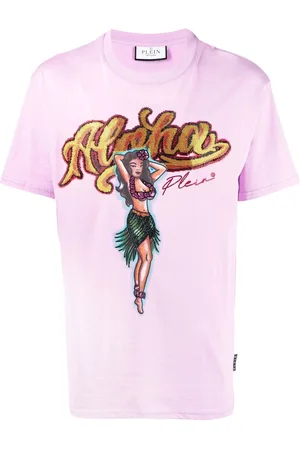 Philipp Plein Graphic-print crystal-embellished T-shirt