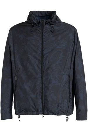 Etro Paisley-print zip-up hooded jacket
