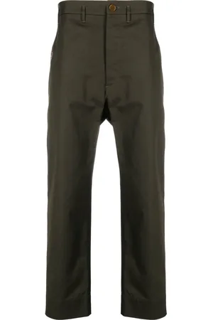 Vivienne Westwood Embroidered heart-motif cropped trousers