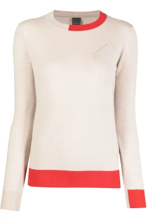 LORENA ANTONIAZZI Colour-block panel knit jumper