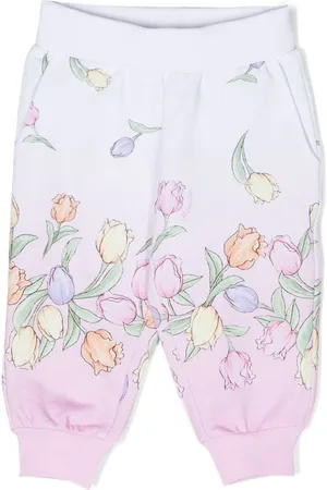 MONNALISA Floral-print track pants