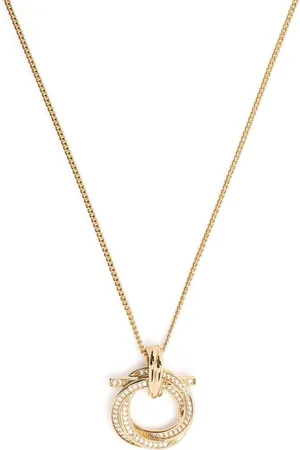 Salvatore Ferragamo Crystal-embellished pendant necklace