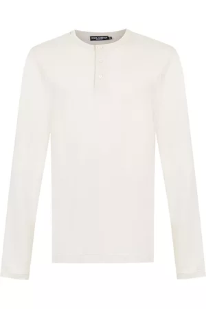 Dolce & Gabbana Men Long Sleeve - Half-buttoned T-shirt