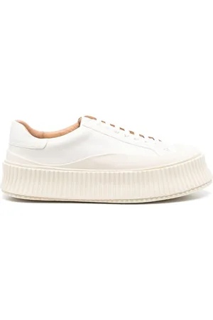Jil Sander Leather flatform sneakers