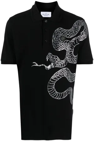 Philipp Plein Graphic snake polo shirt