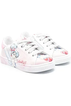 MONNALISA Printed leather sneakers