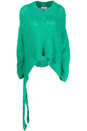The Attico Open-knit V-neck jumper