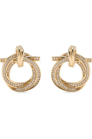 Salvatore Ferragamo Crystal-embellished hoop earring
