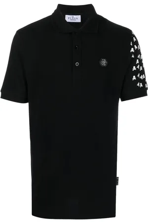 Philipp Plein Skull and Bones cotton polo shirt