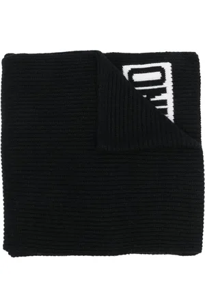 Moschino Intarsia-logo knit scarf