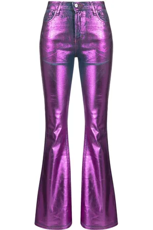 Madison.Maison Metallic-effect laminated jeans